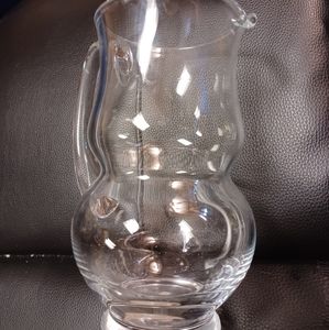 Vintage glass crystal pitcher